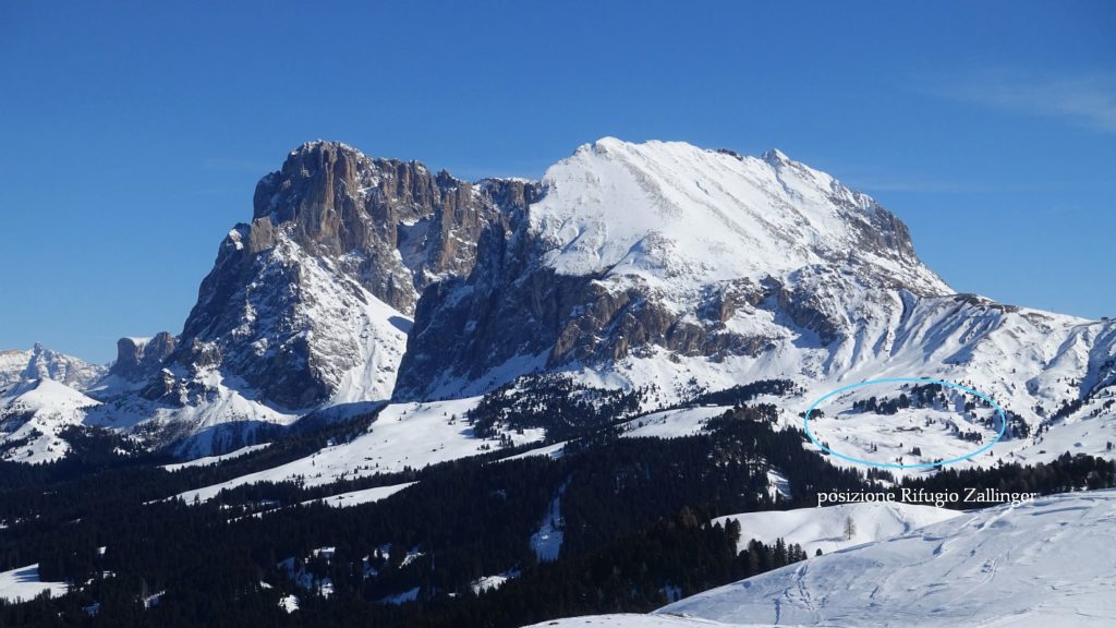 posizione del rifugio zallinger