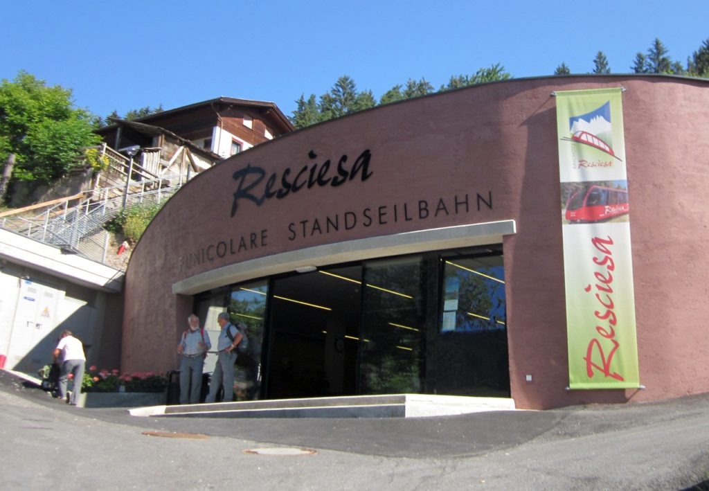 Stazione di valle funicolare Resciesa