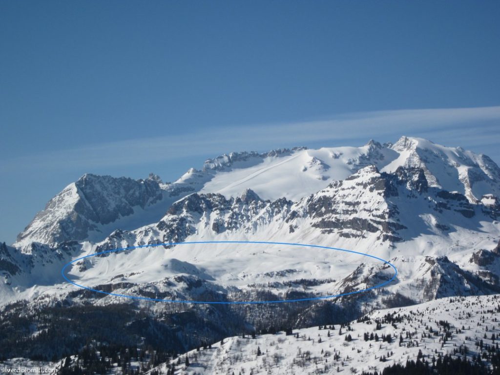 panoramica piste Mesola e Sass de la Vegla.