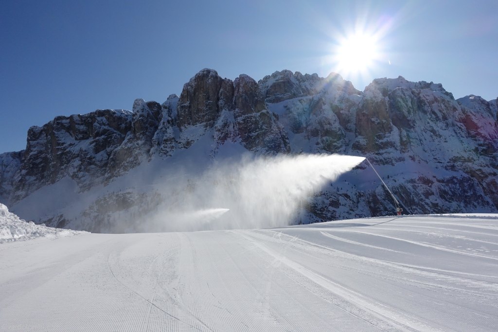 Piste innevate di Passo Gardena